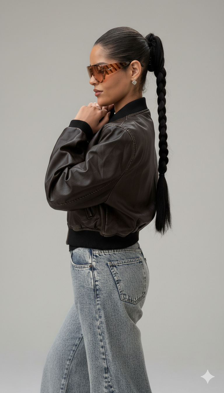 Leather Bomber Jacket