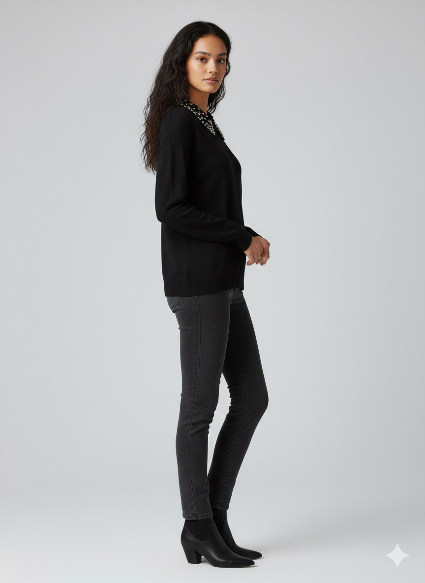 Collar Knit Top