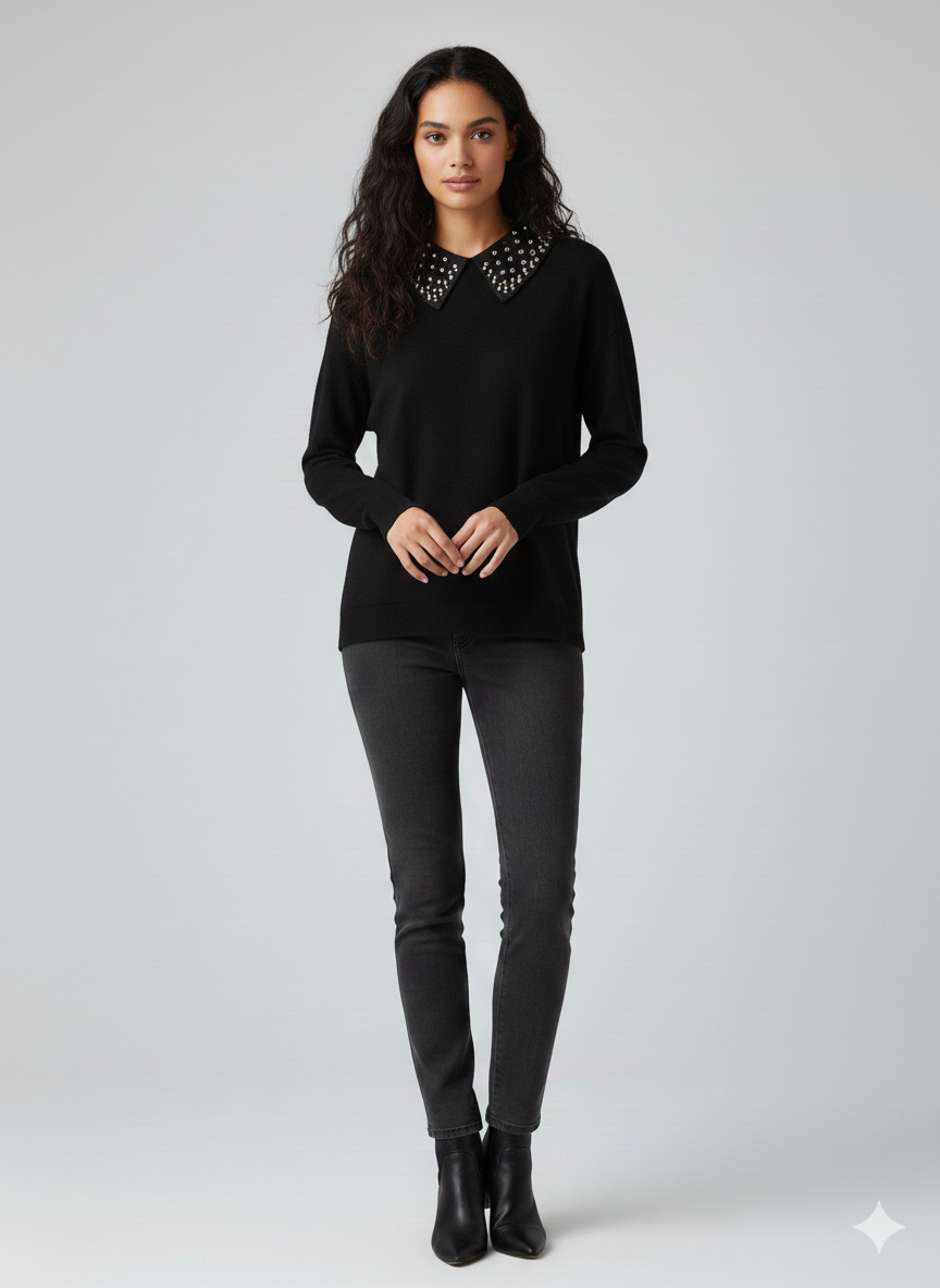 Collar Knit Top