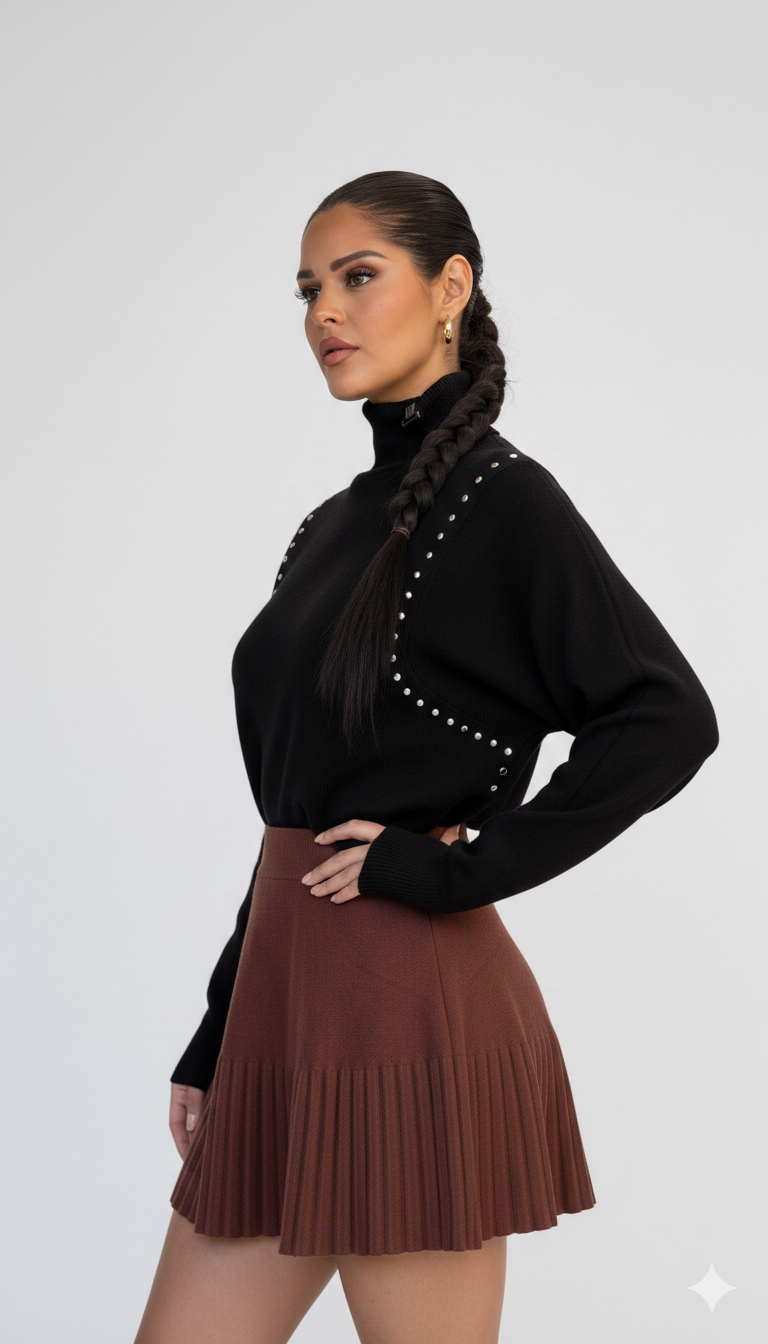 The Studded Turtleneck