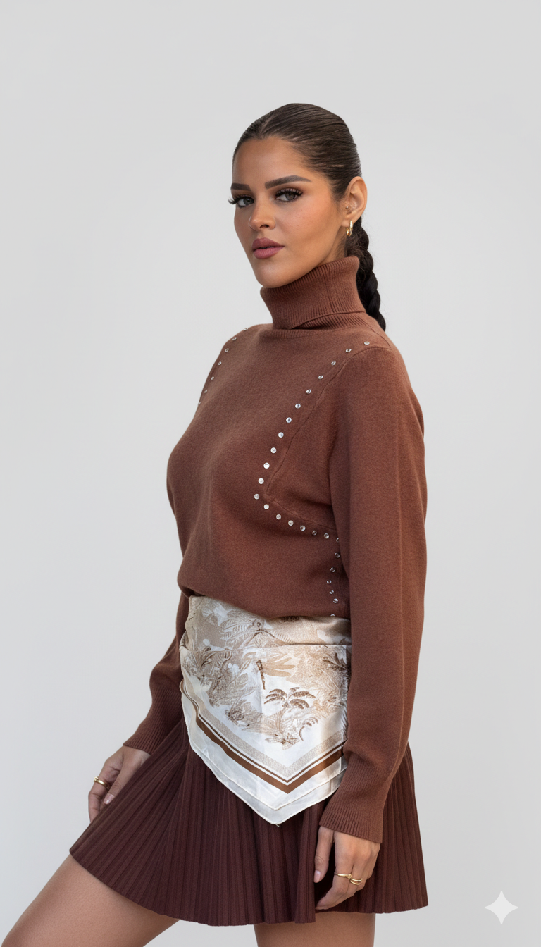The Studded Turtleneck