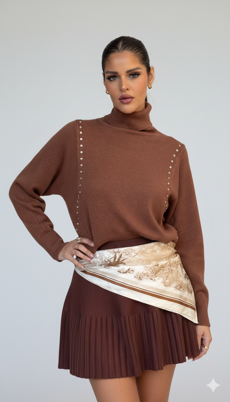 The Studded Turtleneck