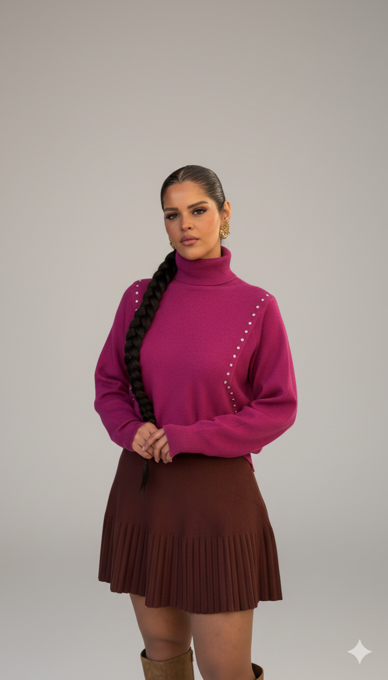 The Studded Turtleneck
