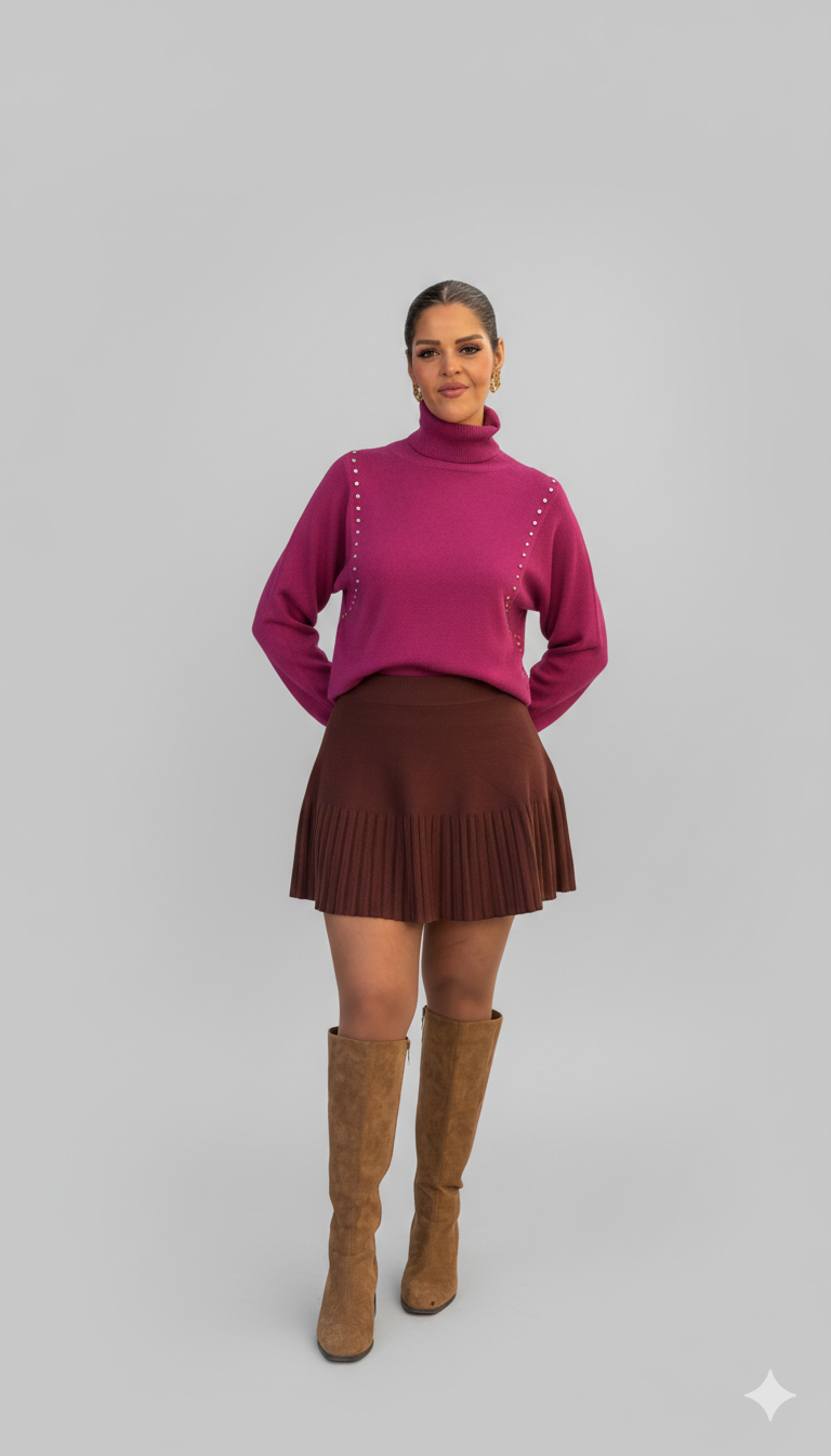 The Studded Turtleneck