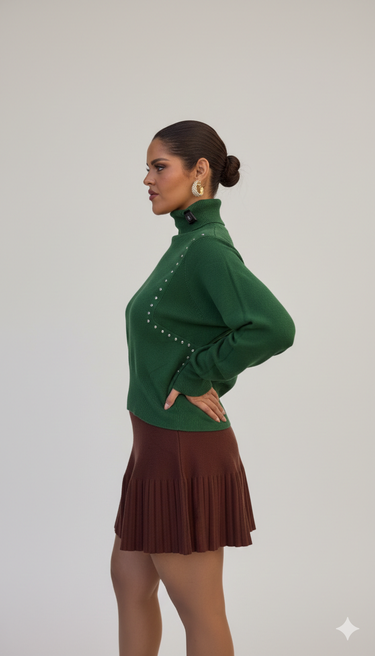 The Studded Turtleneck