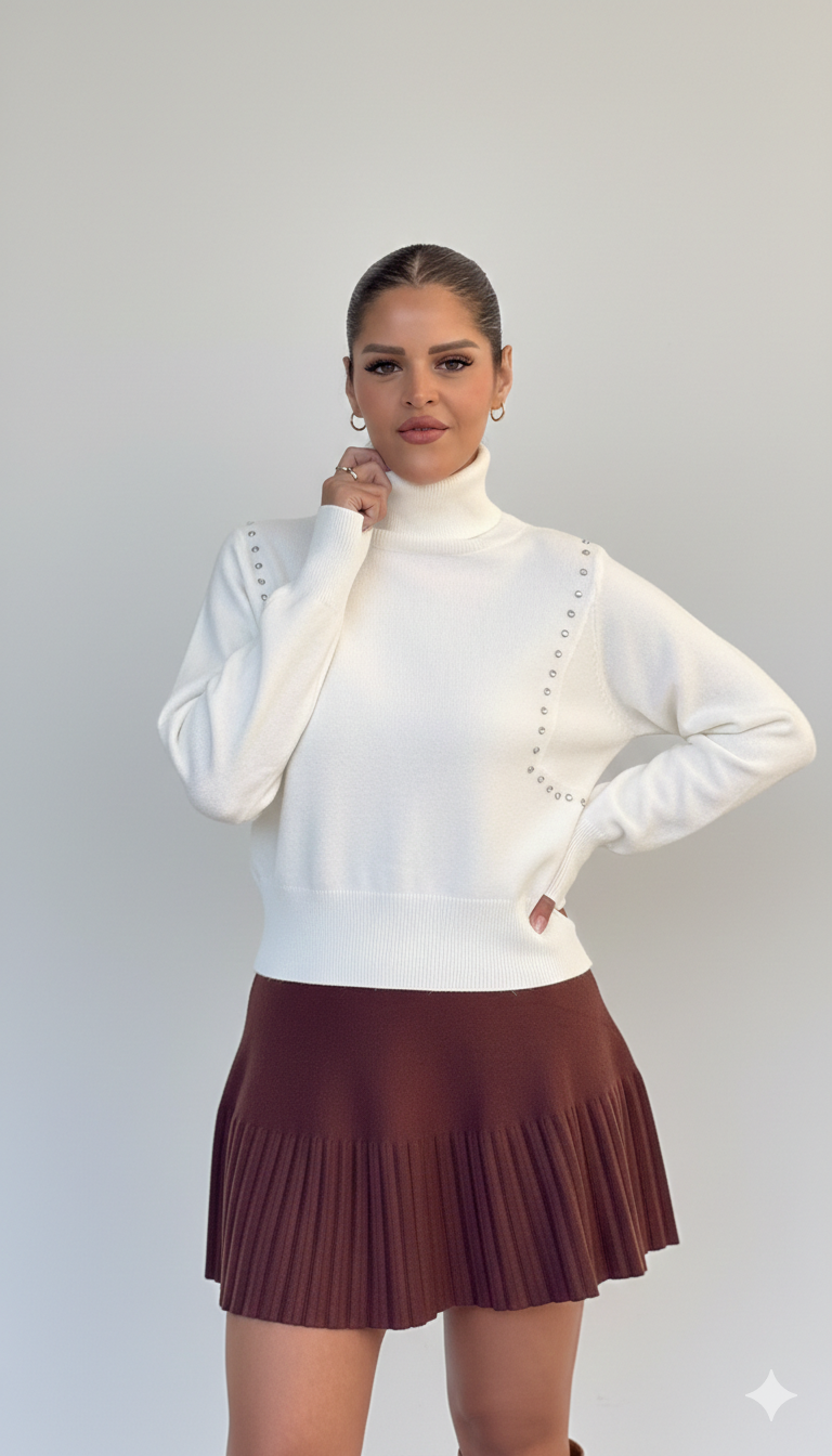 The Studded Turtleneck