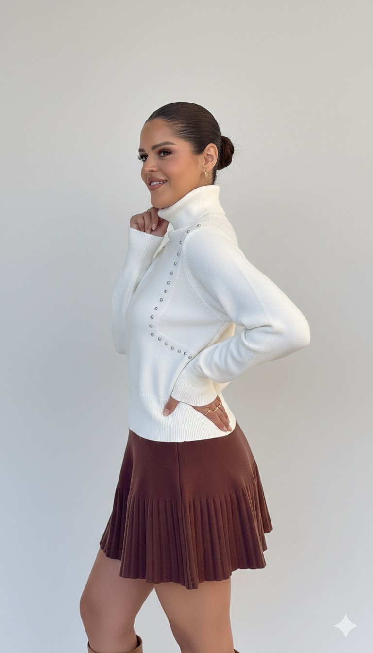 The Studded Turtleneck