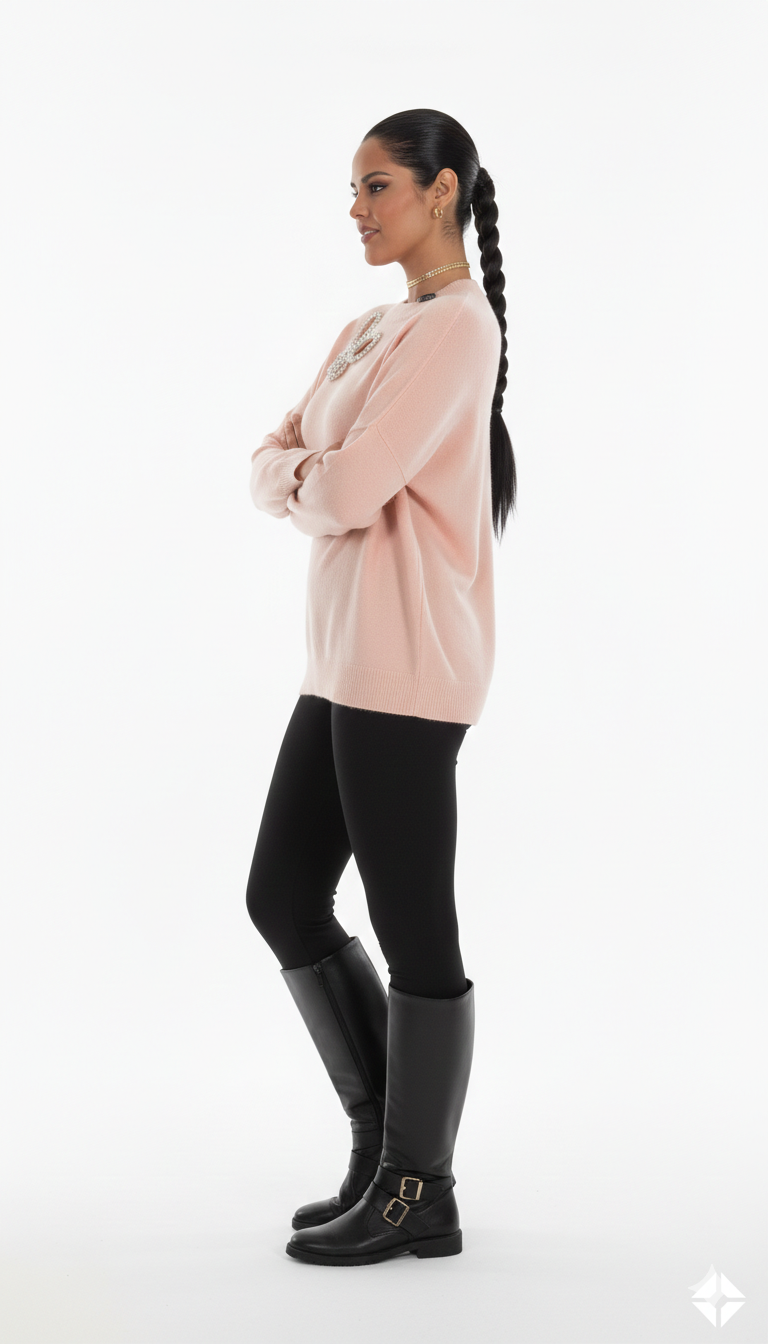 The "Embellished Butterfly" Soft Knit