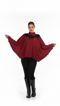 Elegant Embellished Poncho Sweater